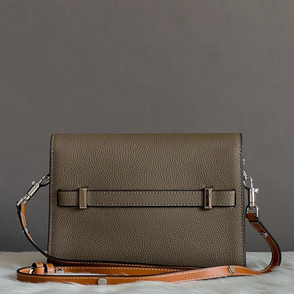 💰SOLD - 158723 - Tory Burch Lee Radziwill Pebbled Shoulder Bag - Picture 5 of 16